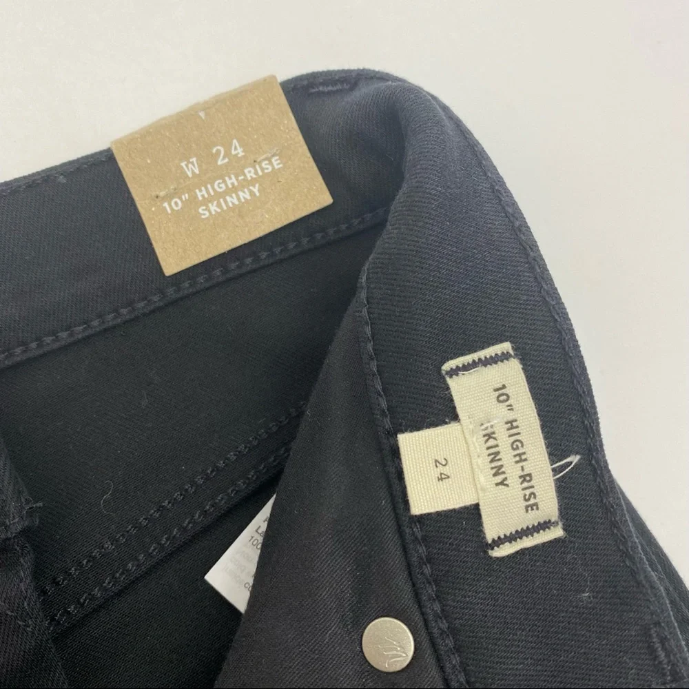 Madewell 10” High Rise Skinny Jeans Tencel Denim Edition: Lunar Black Wash